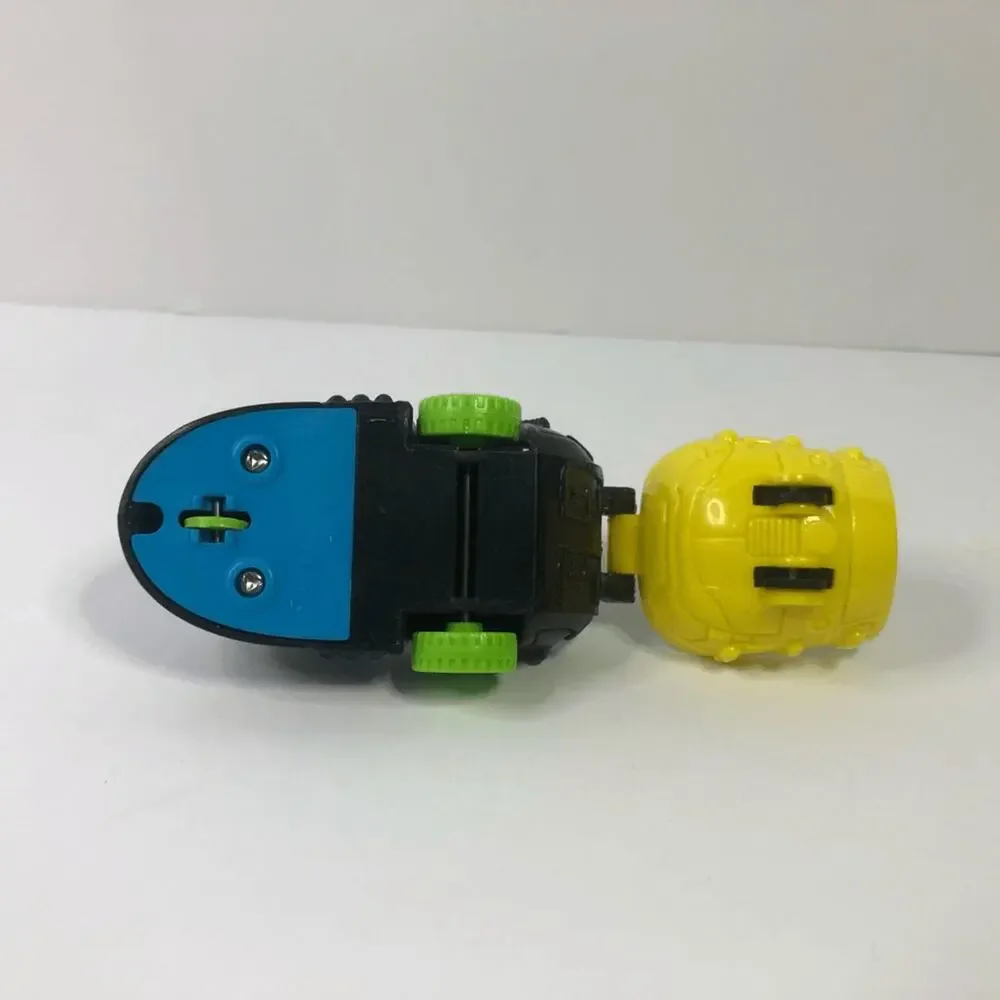 Vintage Techno Toons‎ Bullyland Wind Up Toy Car Black Yellow Neon Green 1995